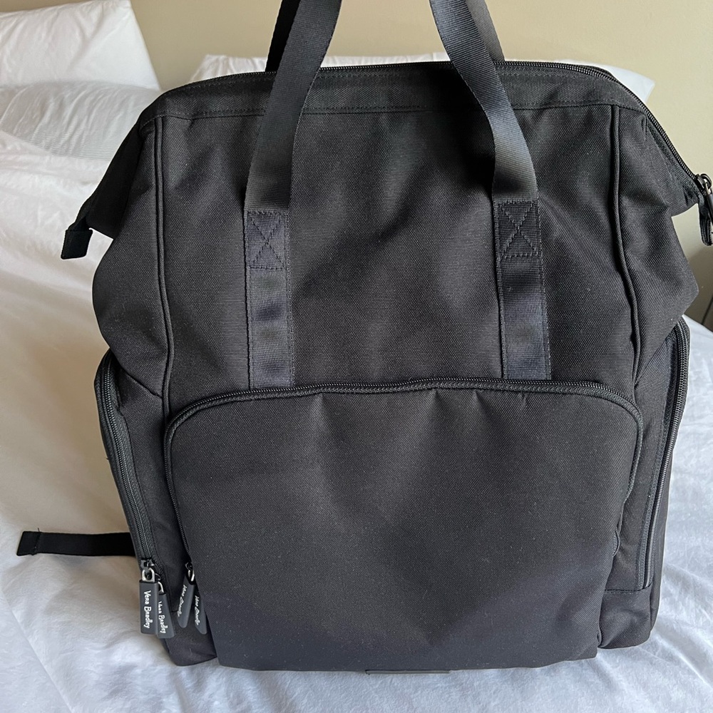 Black Vera Bradley Baby Backpack